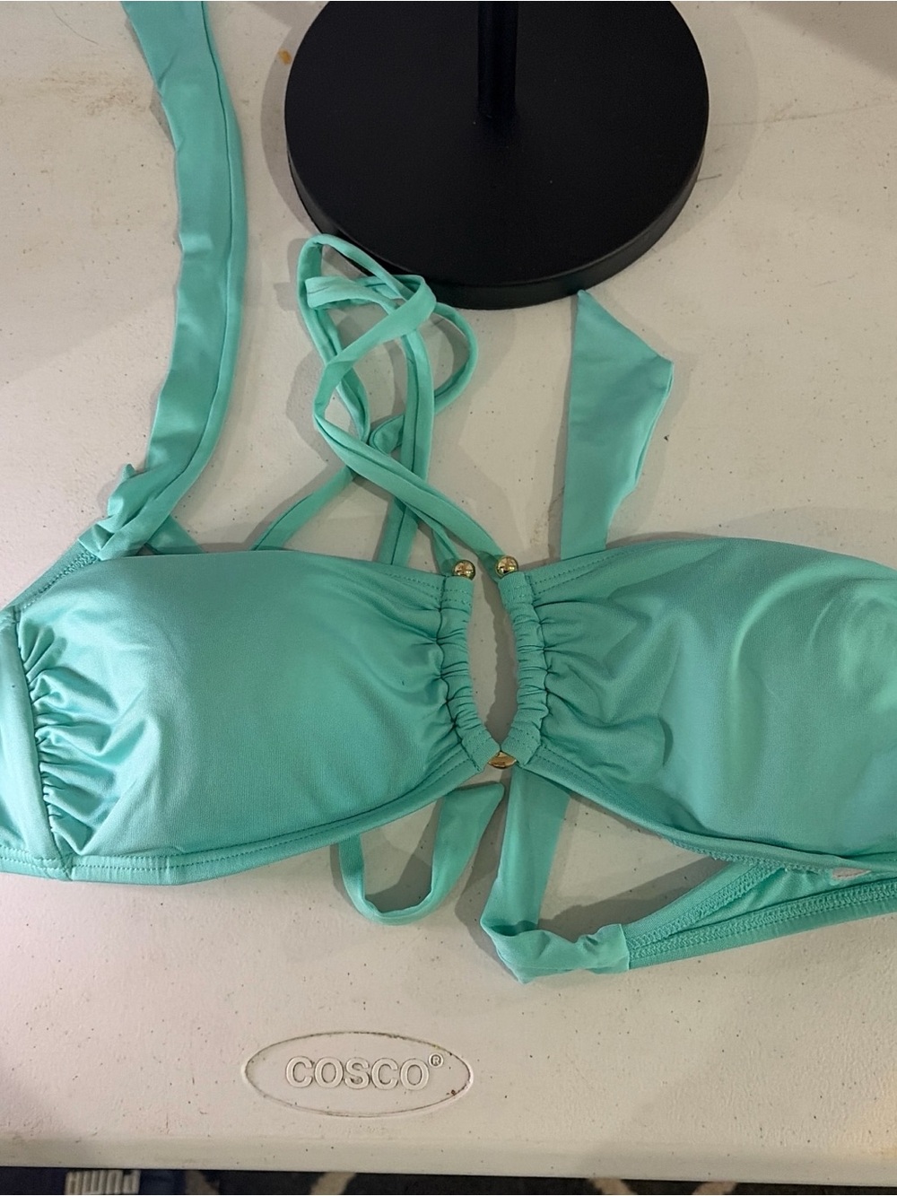 Bar III Mint Green Shell Top with Subtle Texture